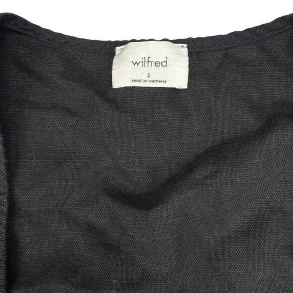 Aritzia Wilfred Brax Linen Jumpsuit Wide Leg Black - Picture 5 of 8
